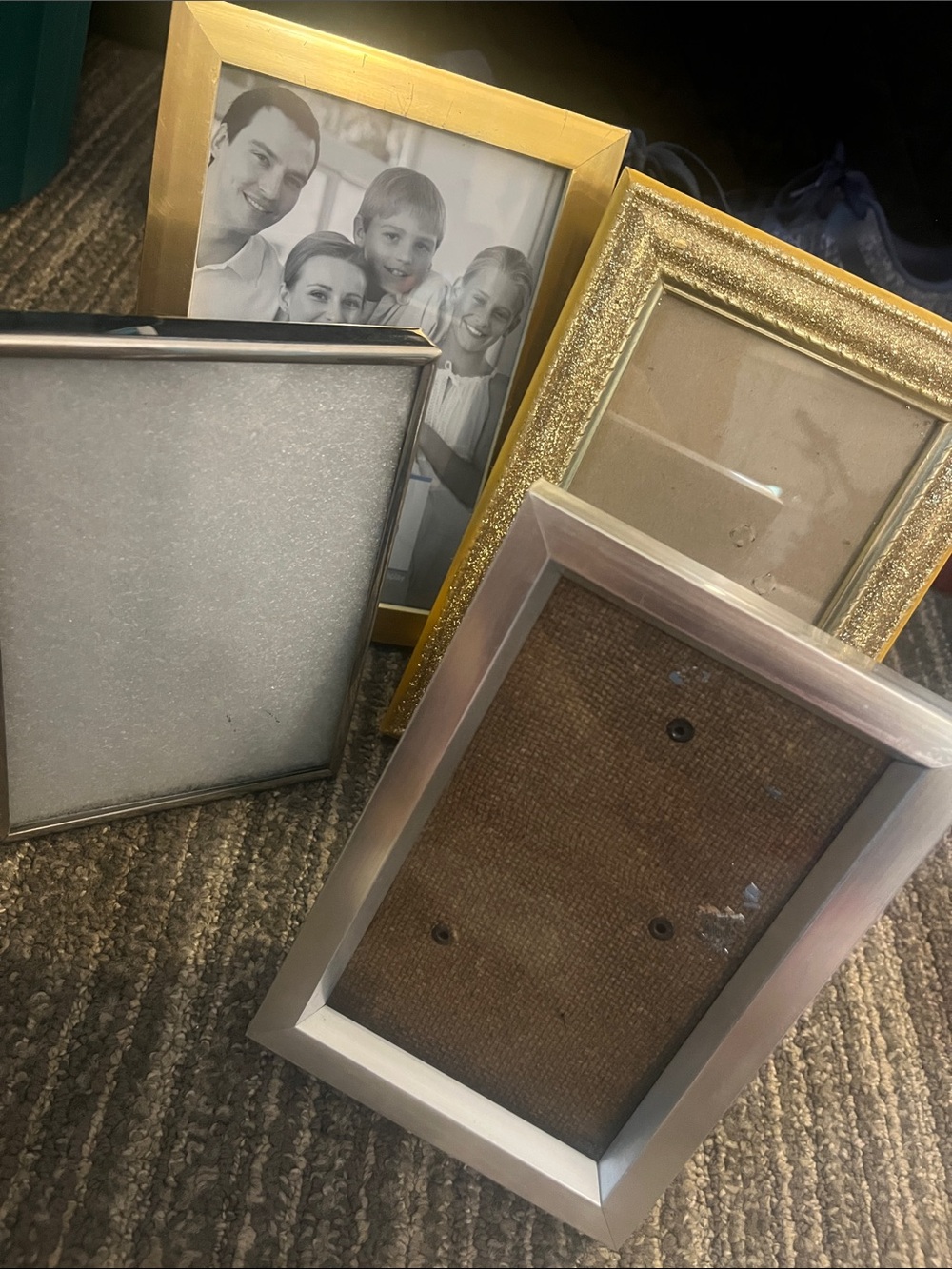 Assorted Metallic and Gold Photo Frames - Set of photo frames 5x6,4x6, 3.5x5 452
